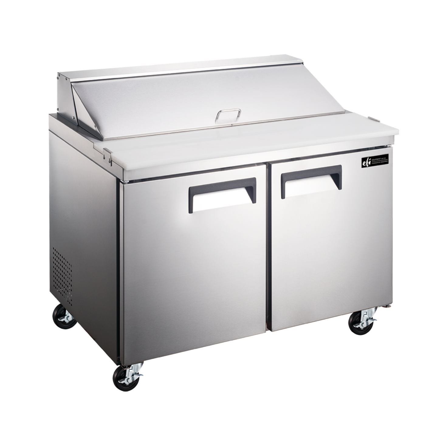 EFI X-Line CSDR2-36VCX 36" Double Door Refrigerated Salad/Sandwich Prep Table, Stainless Steel - CSDR2-36VCX