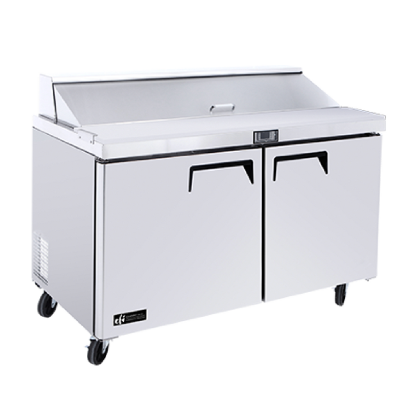 EFI X-Line CSDR2-48VCX 48" Double Door Refrigerated Salad/Sandwich Prep Table, Stainless Steel - CSDR2-48VCX