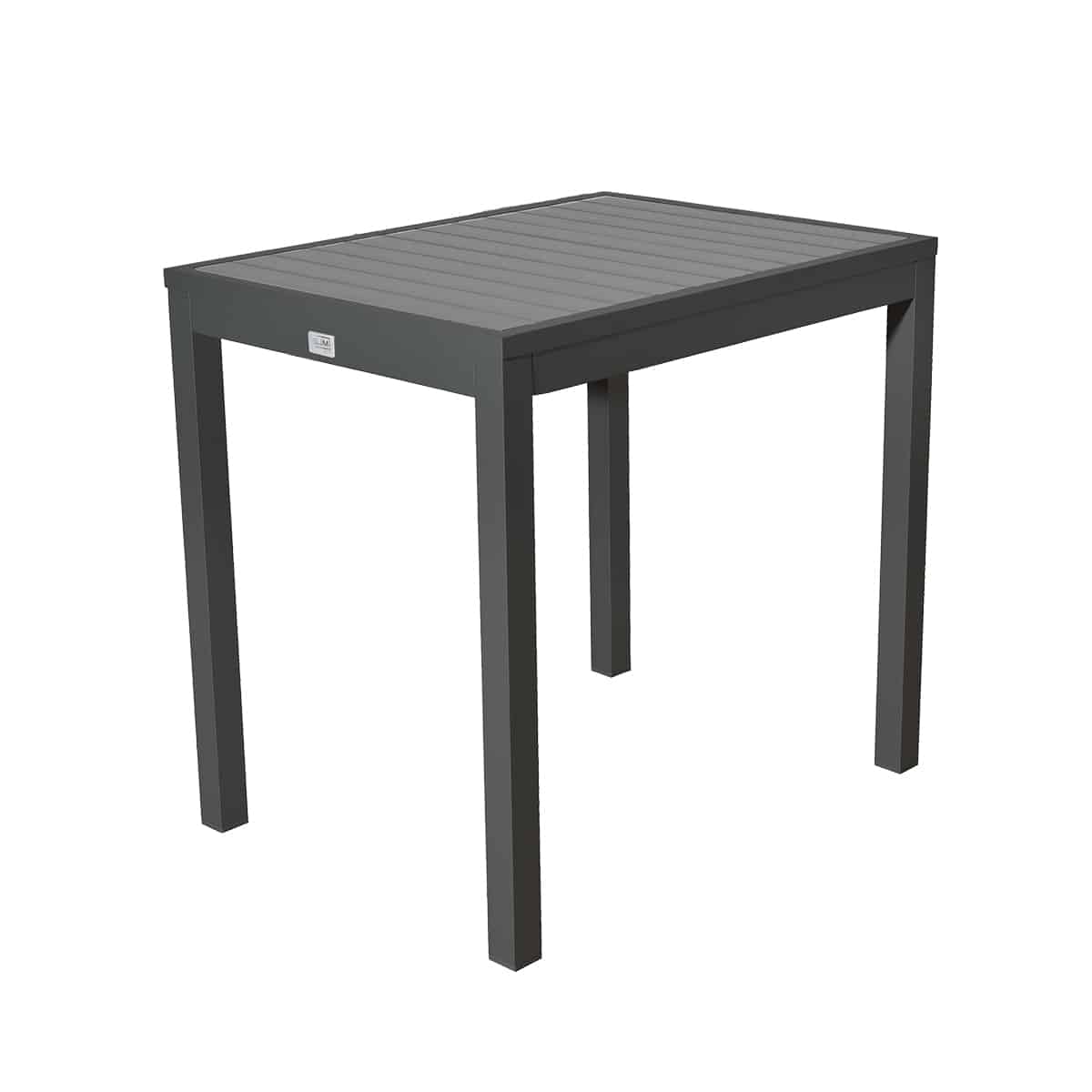 BUM Furniture Marco Polywood Aluminum Dining Height Table, 32" x 24", Anthracite/Grey - DT516-23Q-GA