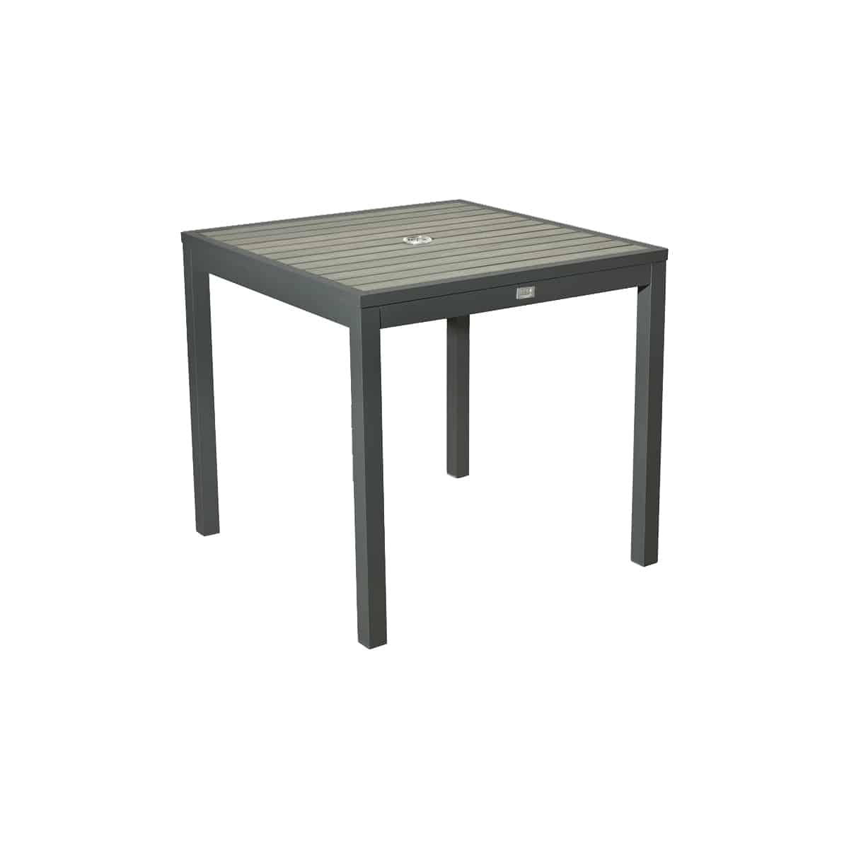 BUM Furniture Marco Polywood Aluminum Dining Height Table, 32" x 32", Anthracite/Grey - DT516-32S-GA