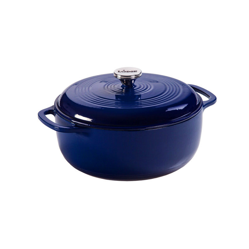 Lodge Dutch Oven, qt, Enamel Cast Iron, Indigo, FINAL SALE