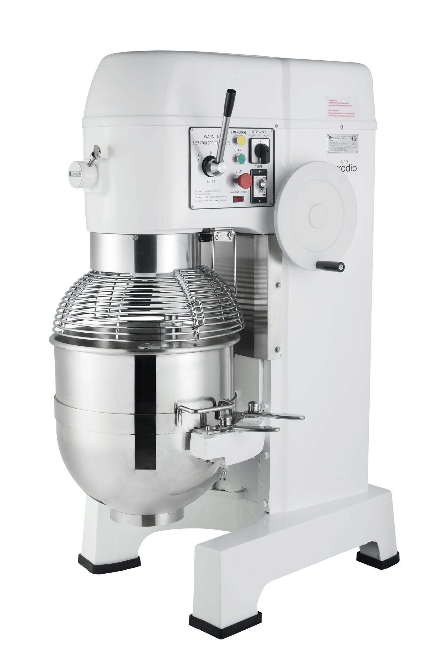 Eurodib Planetary mixer, 60 qt. (56 L)