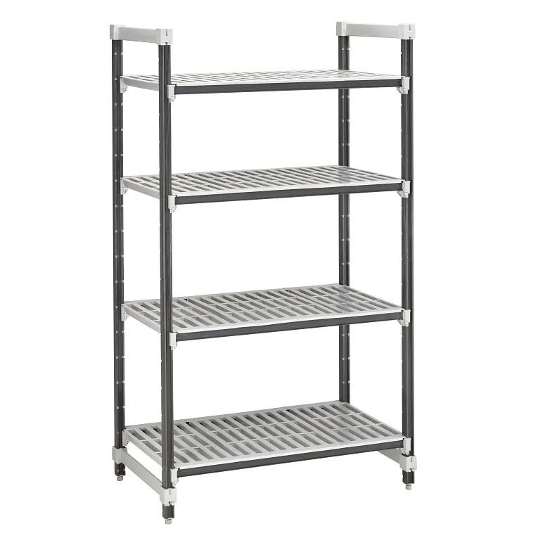 Kit de démarrage Cambro Elements XTRA Camshelving, 4 étagères, 61 x 152 x 183 cm, gris moucheté