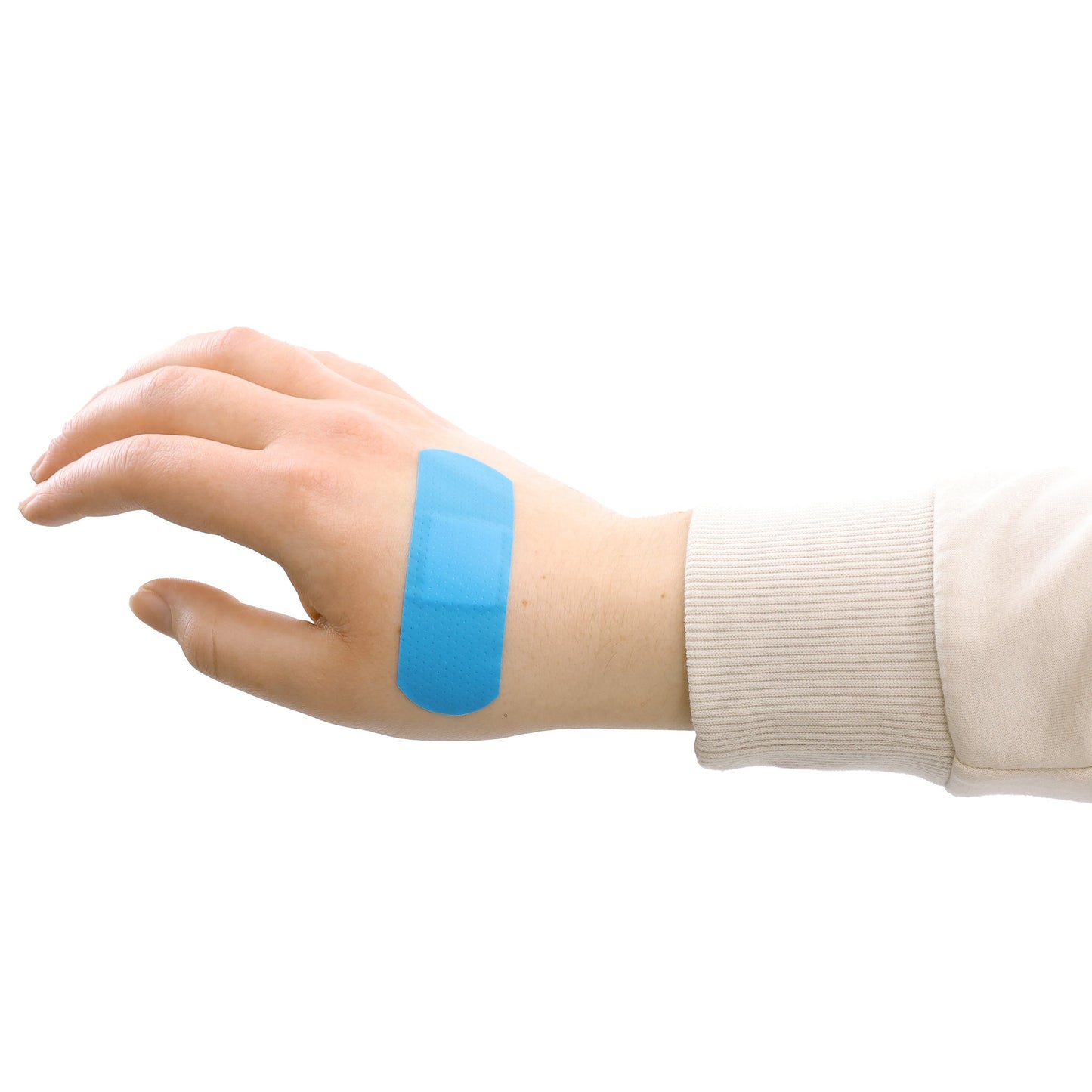 BIOS | Pansements en plastique bleu détectables en métal, 1 po x 3 po (paquet de 100)