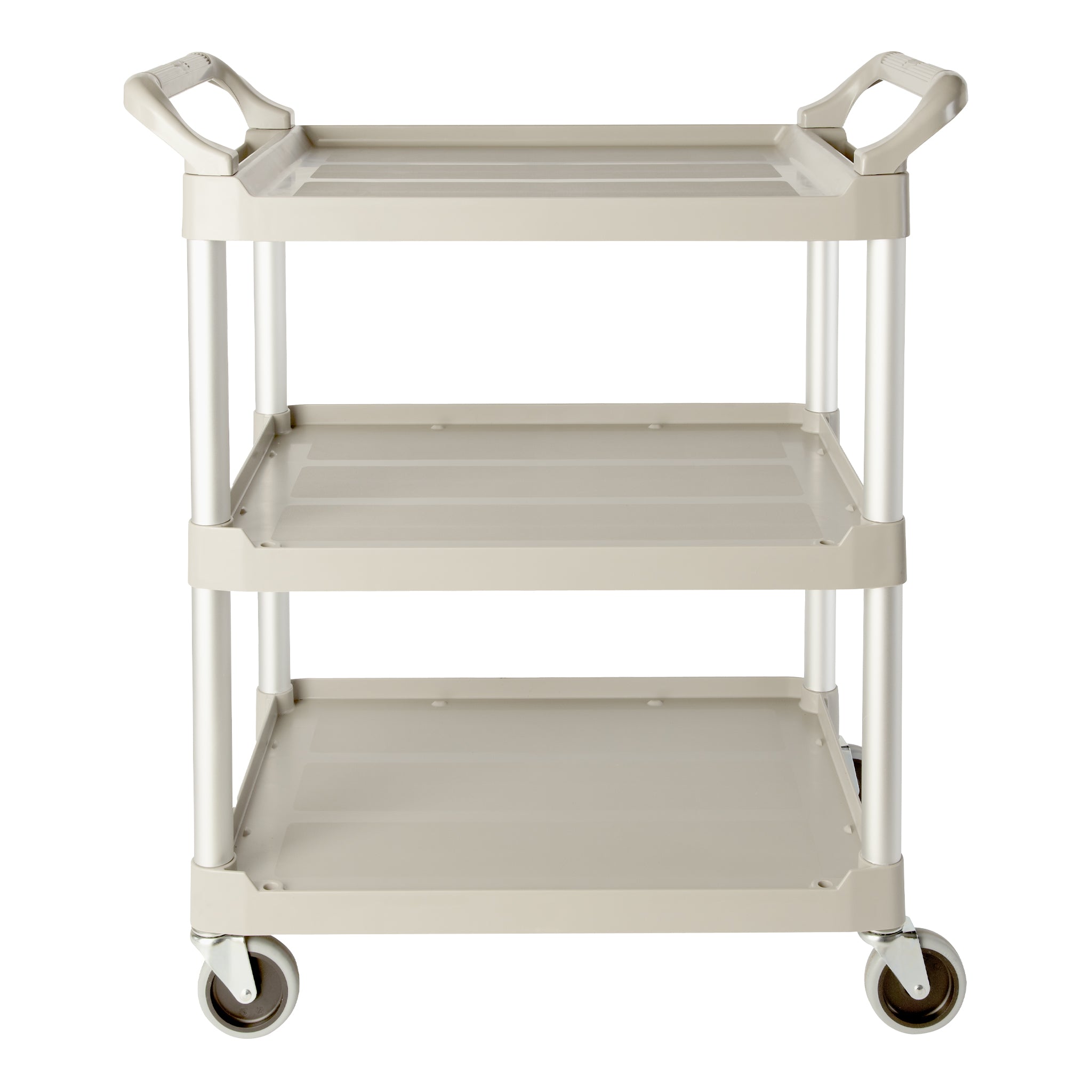 Rubbermaid 3 Shelf Utility Cart, 200lb, Platinum - FG342488PLAT