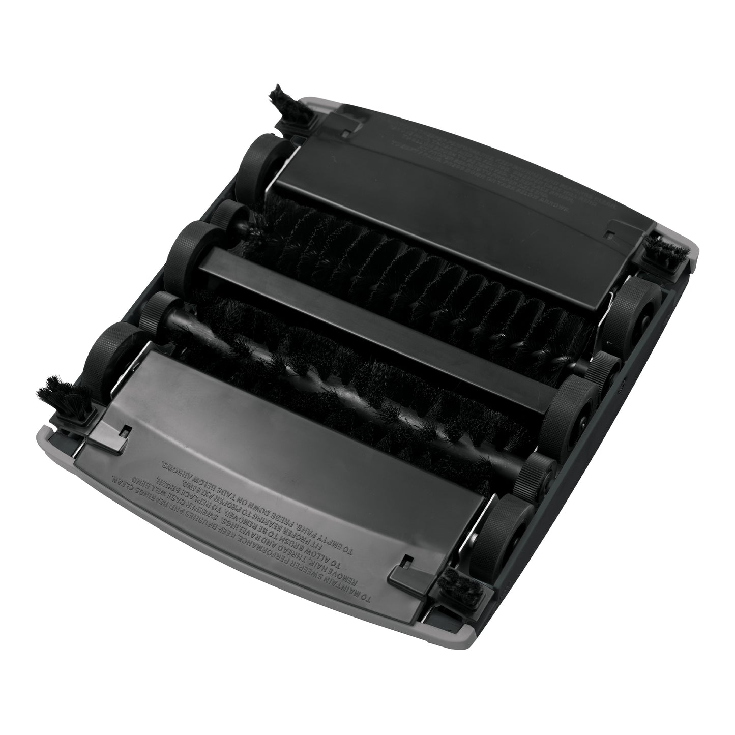 Rubbermaid Dual Action Bristle Mechanical Sweeper, Black - FG421388BLA