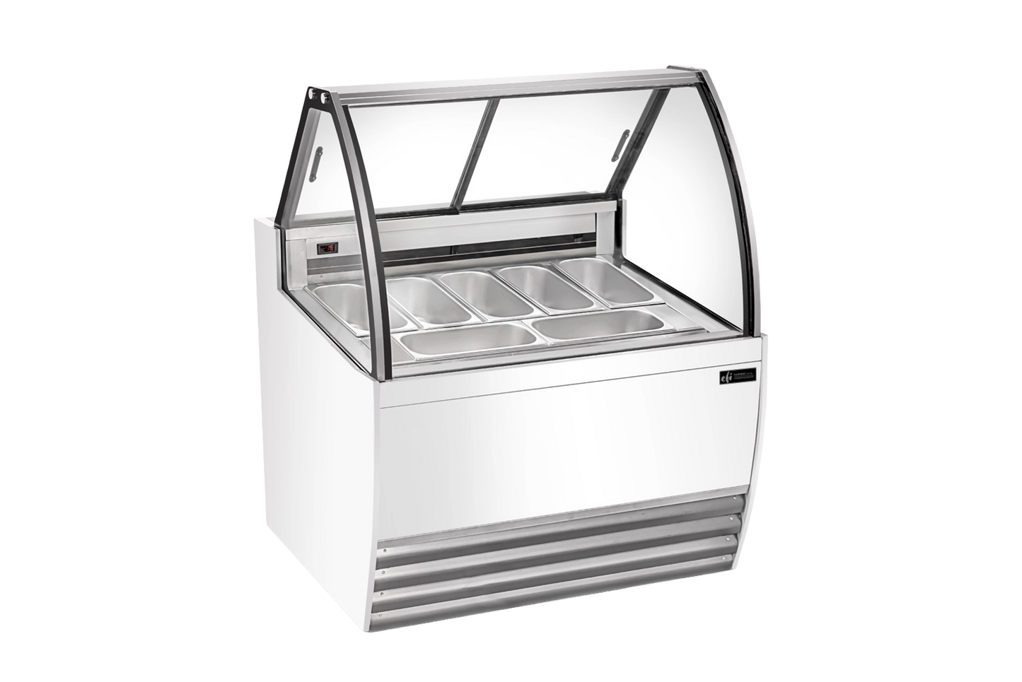 EFI FIGCW-4252 Curved Glass Gelato Case White