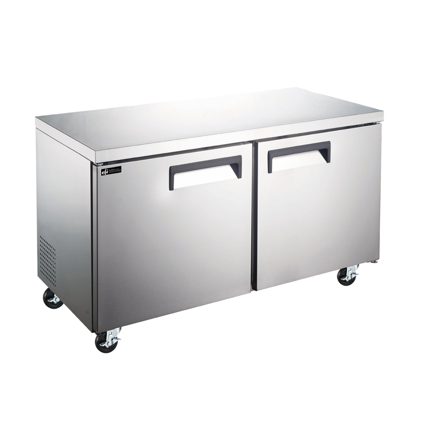 EFI X-Line FUDR2-60VCX 60" Double Door Undercounter Freezer, Stainless Steel - FUDR2-60VCX