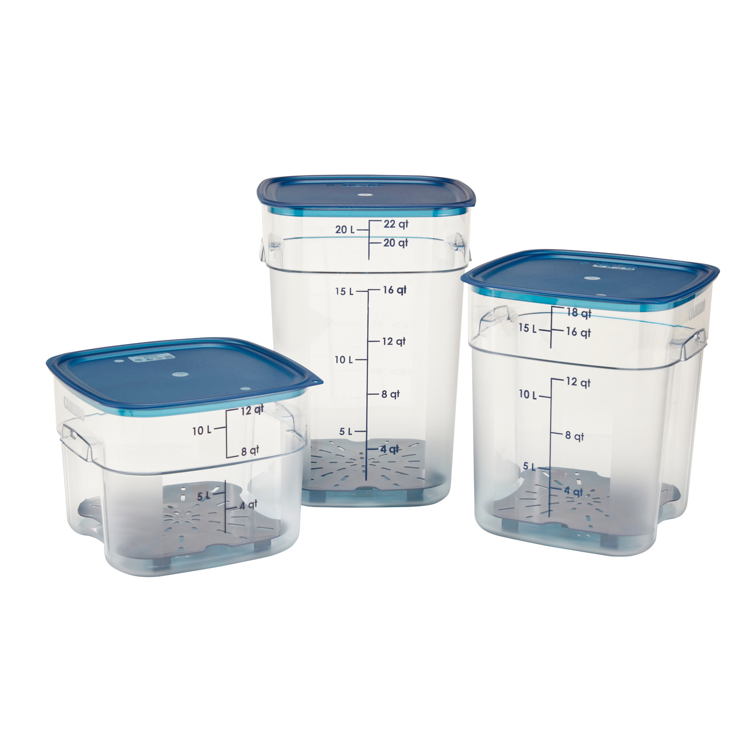 Cambro | Tablette de vidange CamSquare FreshPro, 12-22 pintes, bleu