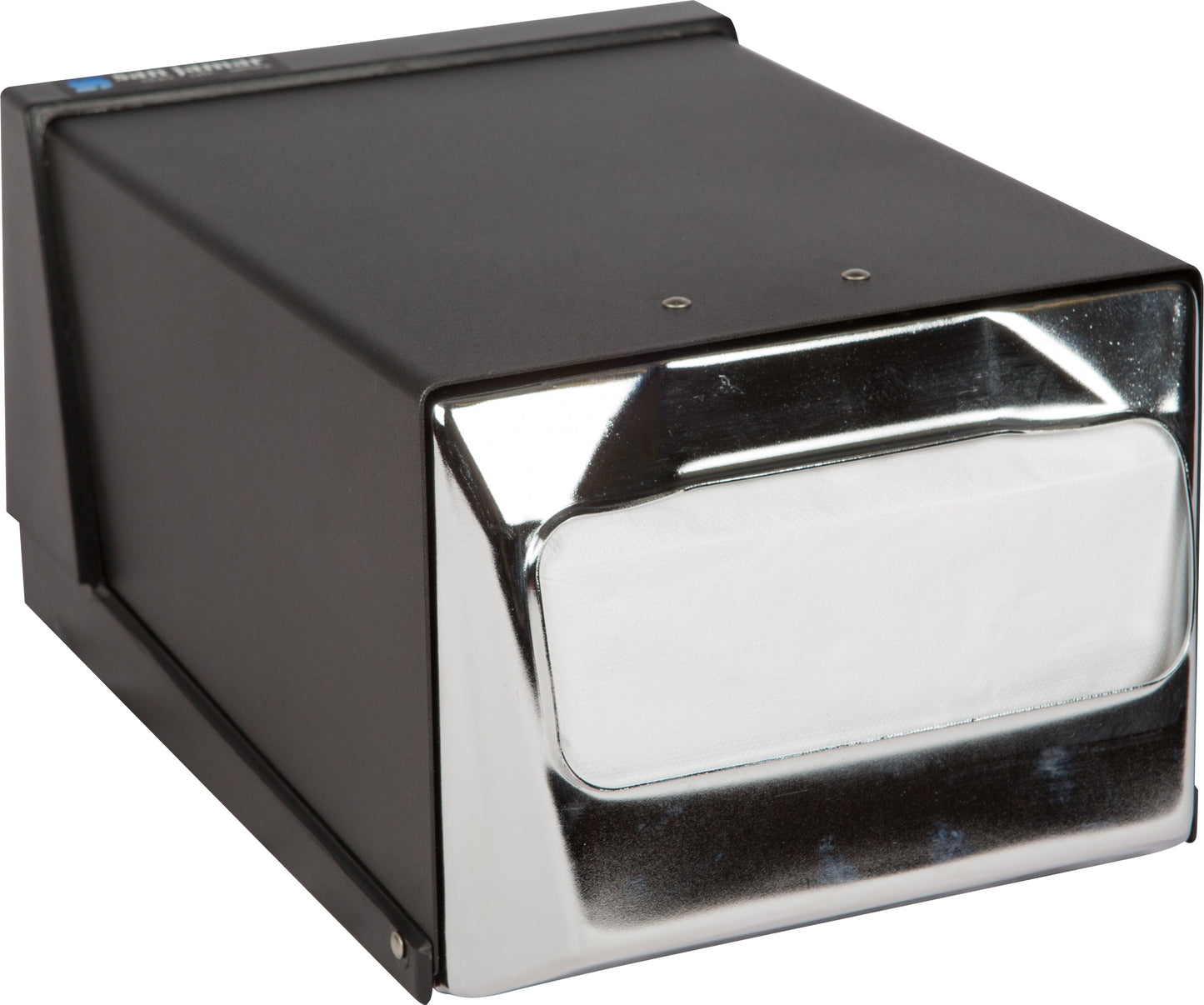 San Jamar Classic Countertop Napkin Dispenser, Chrome/Black - H3001BKC