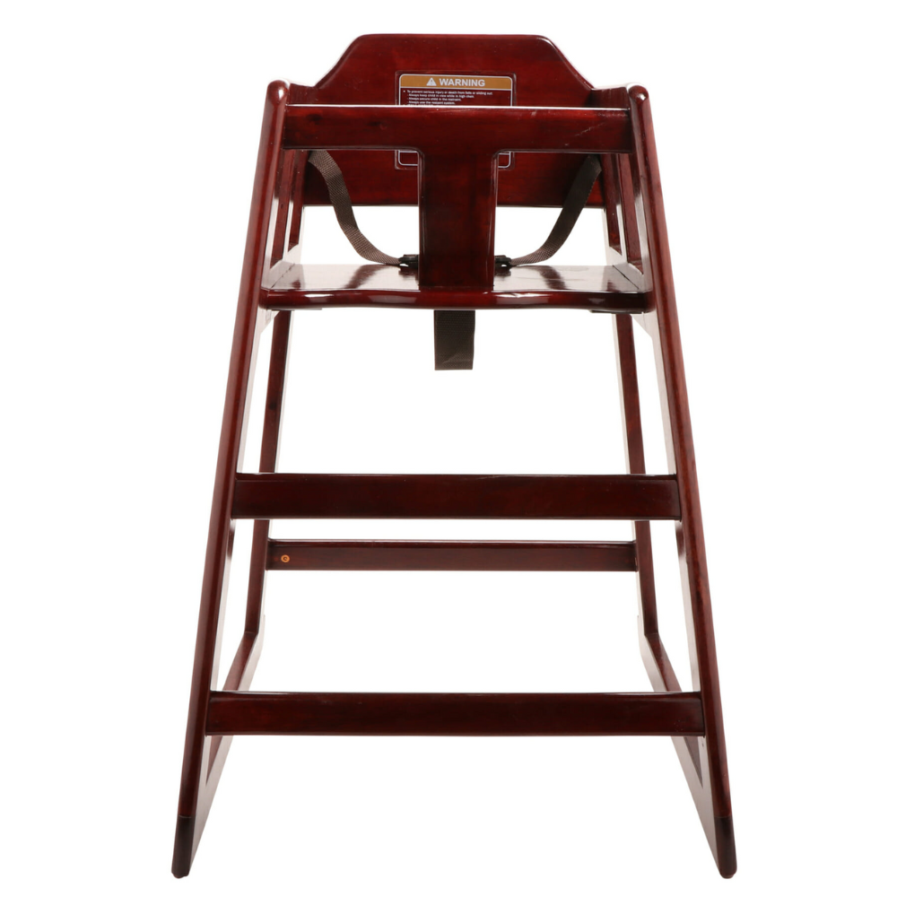 G.E.T Wood High Chair, Mahogany Finish (2-pack) - HC-100-MOD-M-2