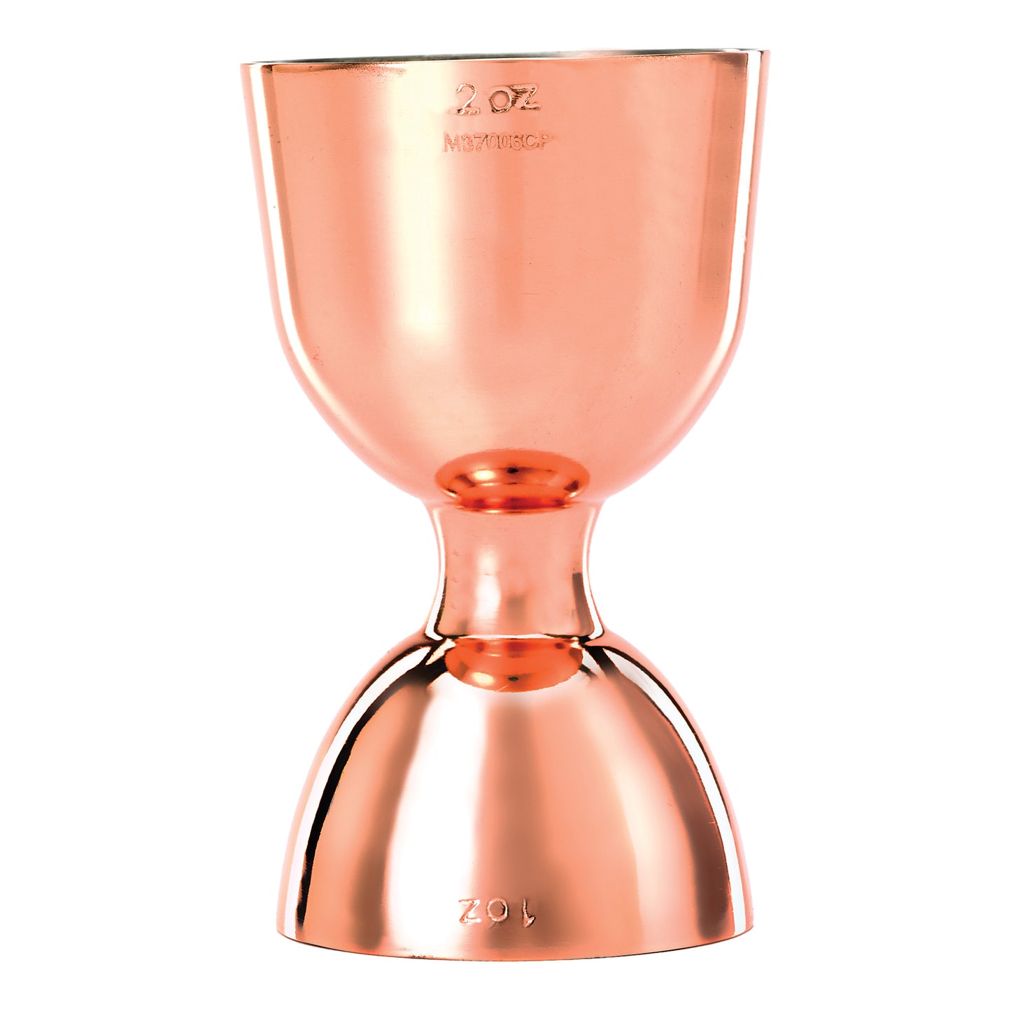 Mercer Barfly Heavy Duty Straight Rim Jigger, 1 & 2 oz, Copper Finish - M37006CP