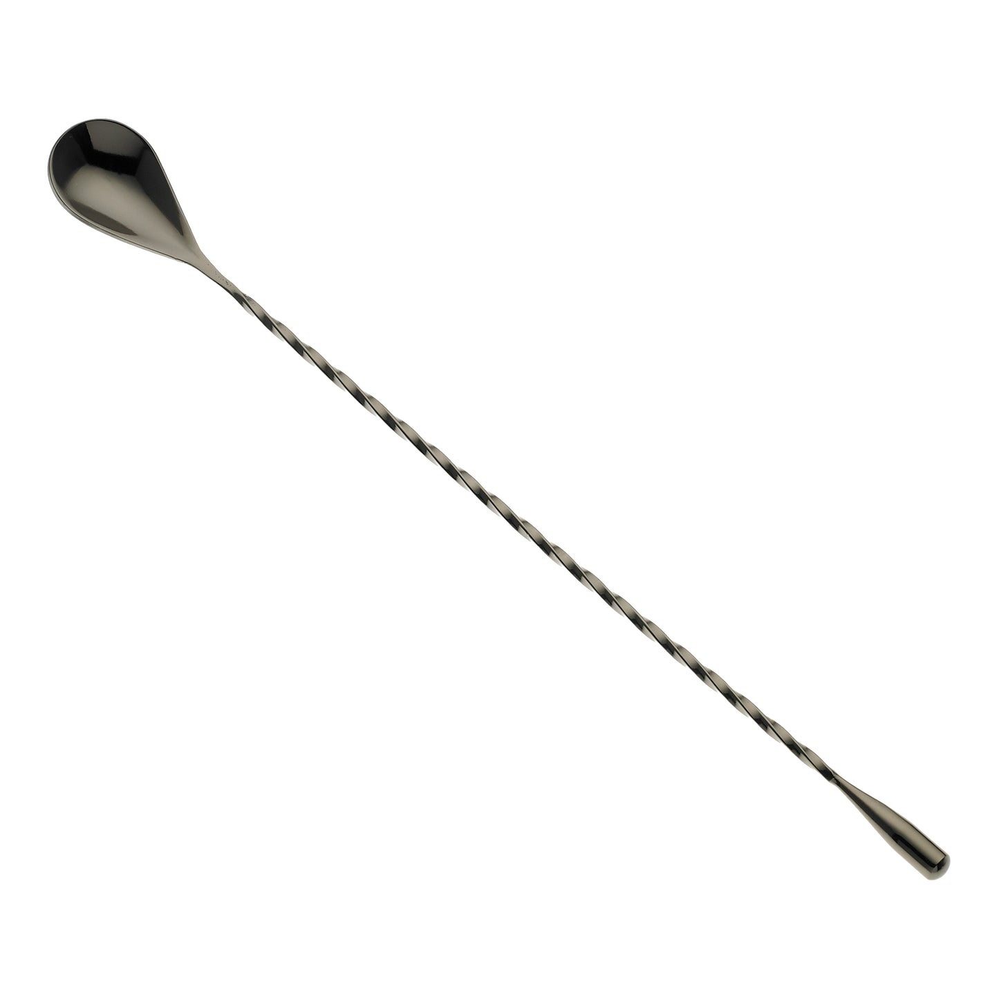 Mercer Barfly Classic Bar Spoon w/ Teardrop End, 11 13/16", Black Finish - M37012BK