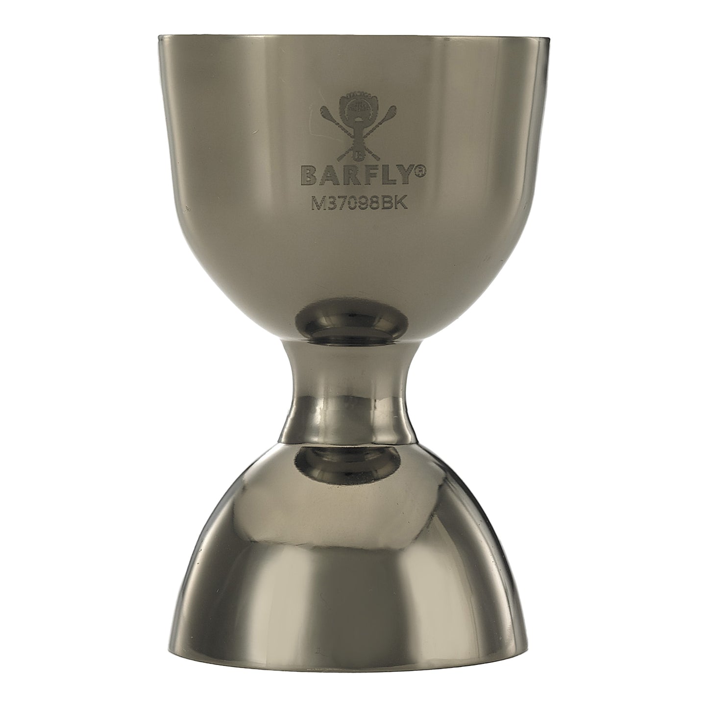 Mercer Barfly Heavy Duty Straight Rim Jigger, 25 mL & 50 mL, Black Finish - M37098BK