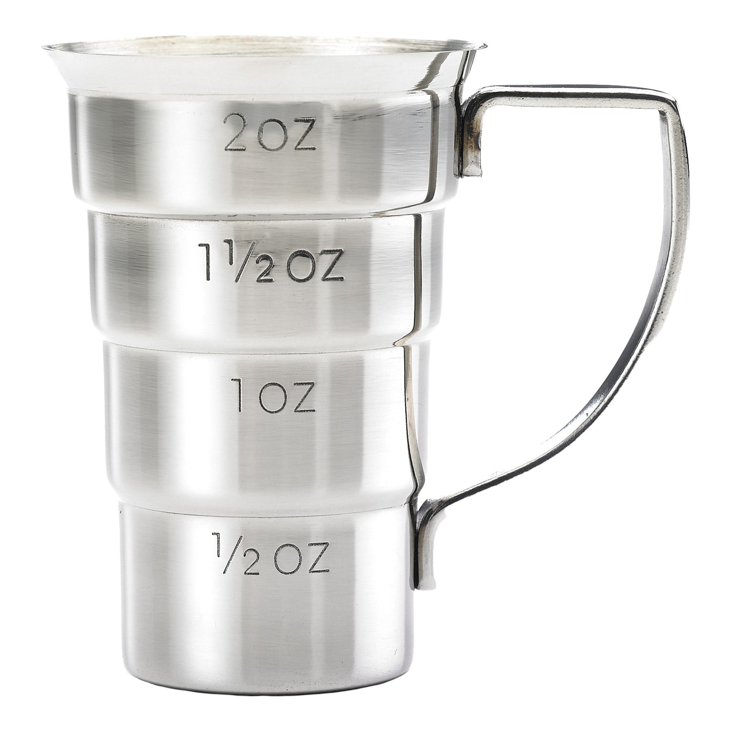 Mercer Barfly Stepped Jigger with Handle, 2 oz, Stainless Steel Finish - M37108