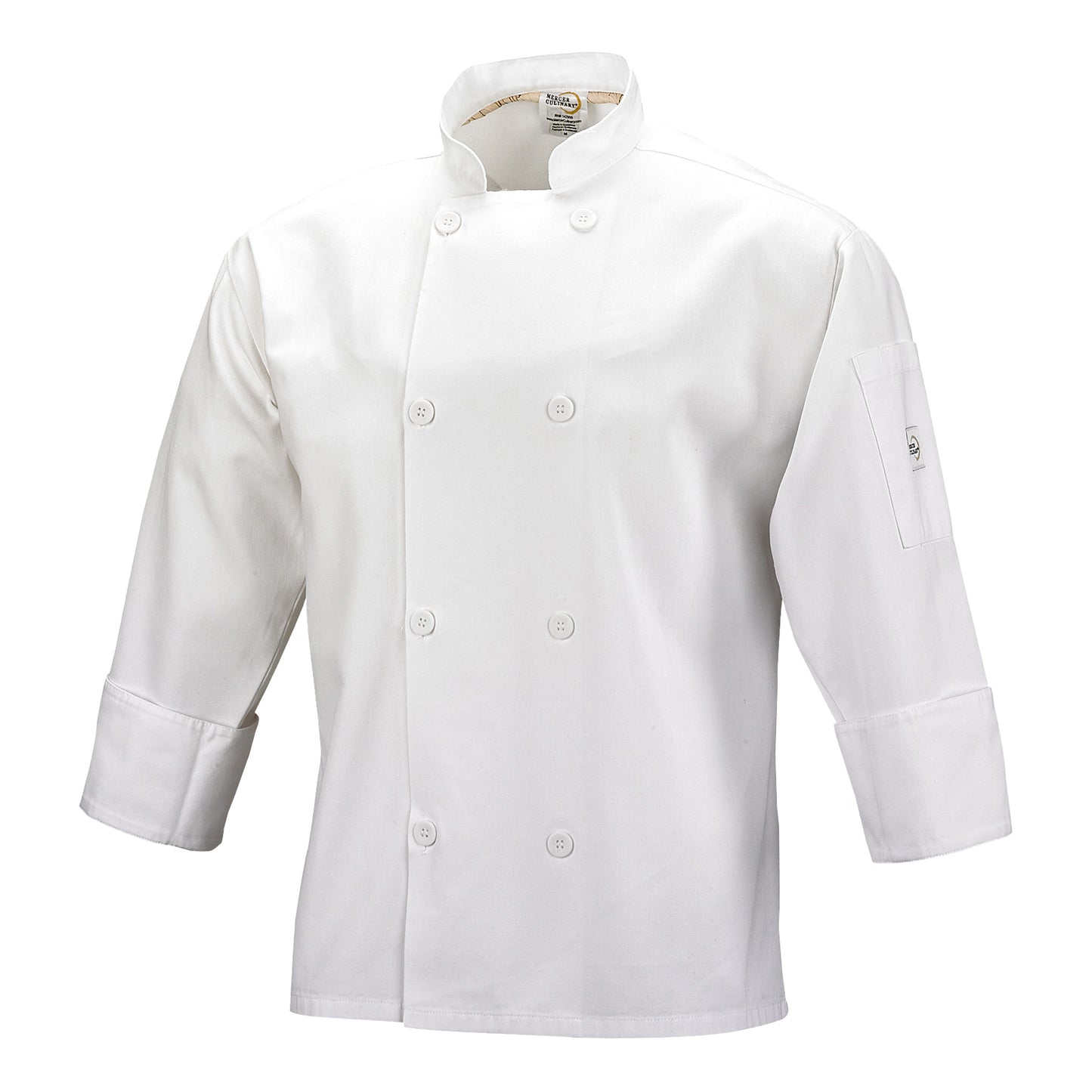 Mercer Millennia Unisex Long Sleeve Chef/Cook Jacket, XSmall, White - M60010WHXS