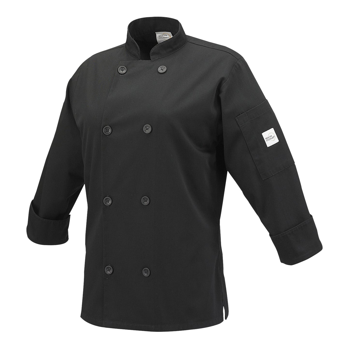 Mercer | Millennia - Veste de chef/cuisinier à manches longues pour femmes, petite, noir