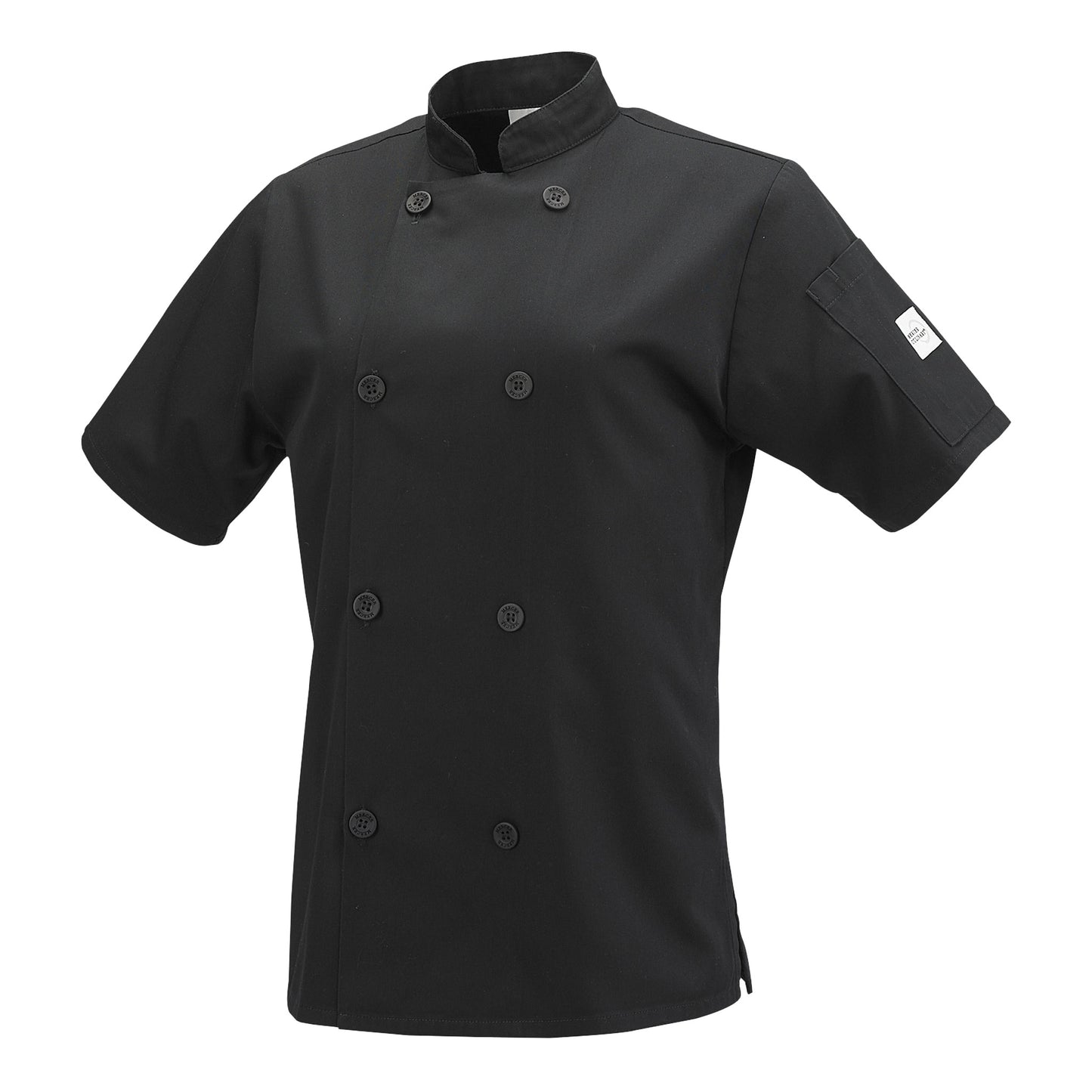 Mercer | Millennia Veste de chef/cuisinier à manches courtes pour femmes, 3XLarge, noir