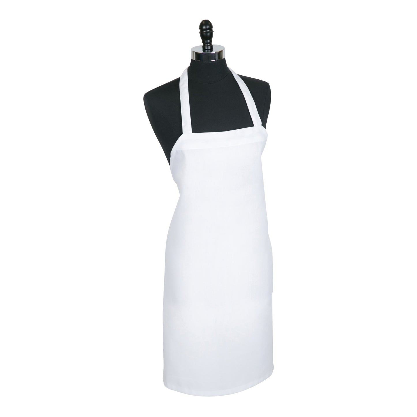Mercer Millennia Economy Bib Apron, No Pocket, White - M60100WH