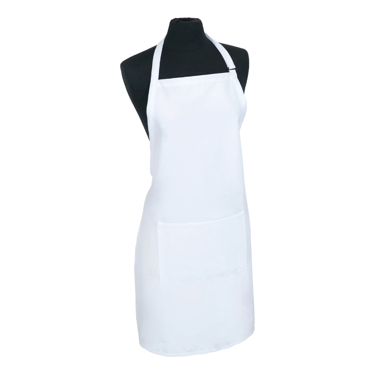 Mercer Genesis Bib Apron with Pocket, White - M61110WH