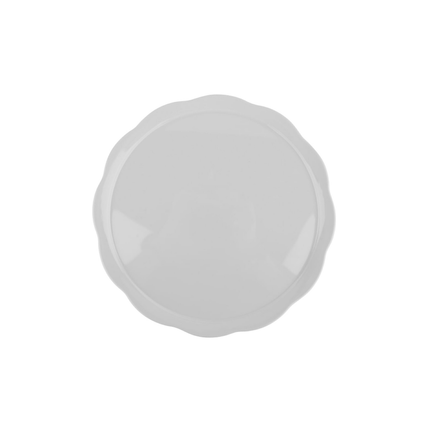 G.E.T. Bake & Brew Round Display Tray, 11.5", White Melamine (12-pack) - ML-114-W