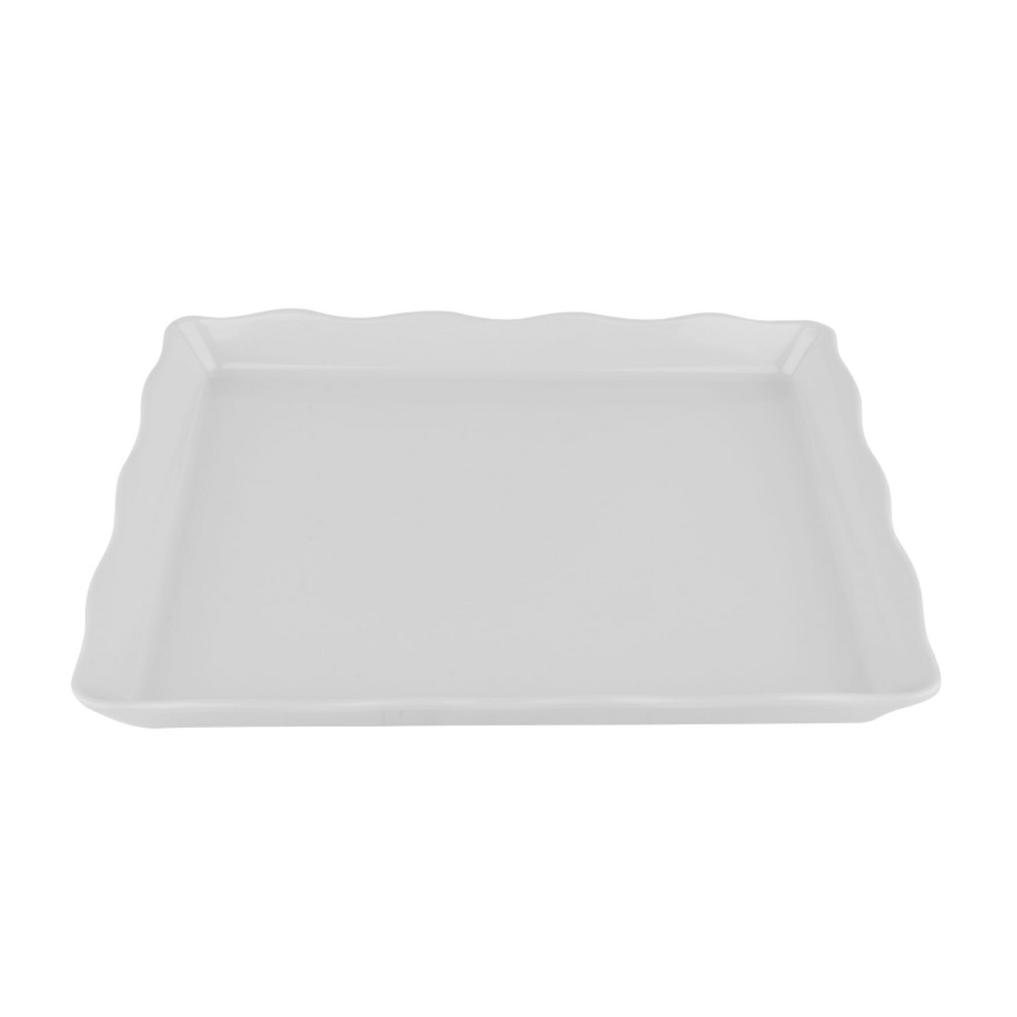 G.E.T. Bake & Brew Rectangular Display Tray, 14" x 11.5" x 1.25", White Melamine (6-pack) - ML-155-W