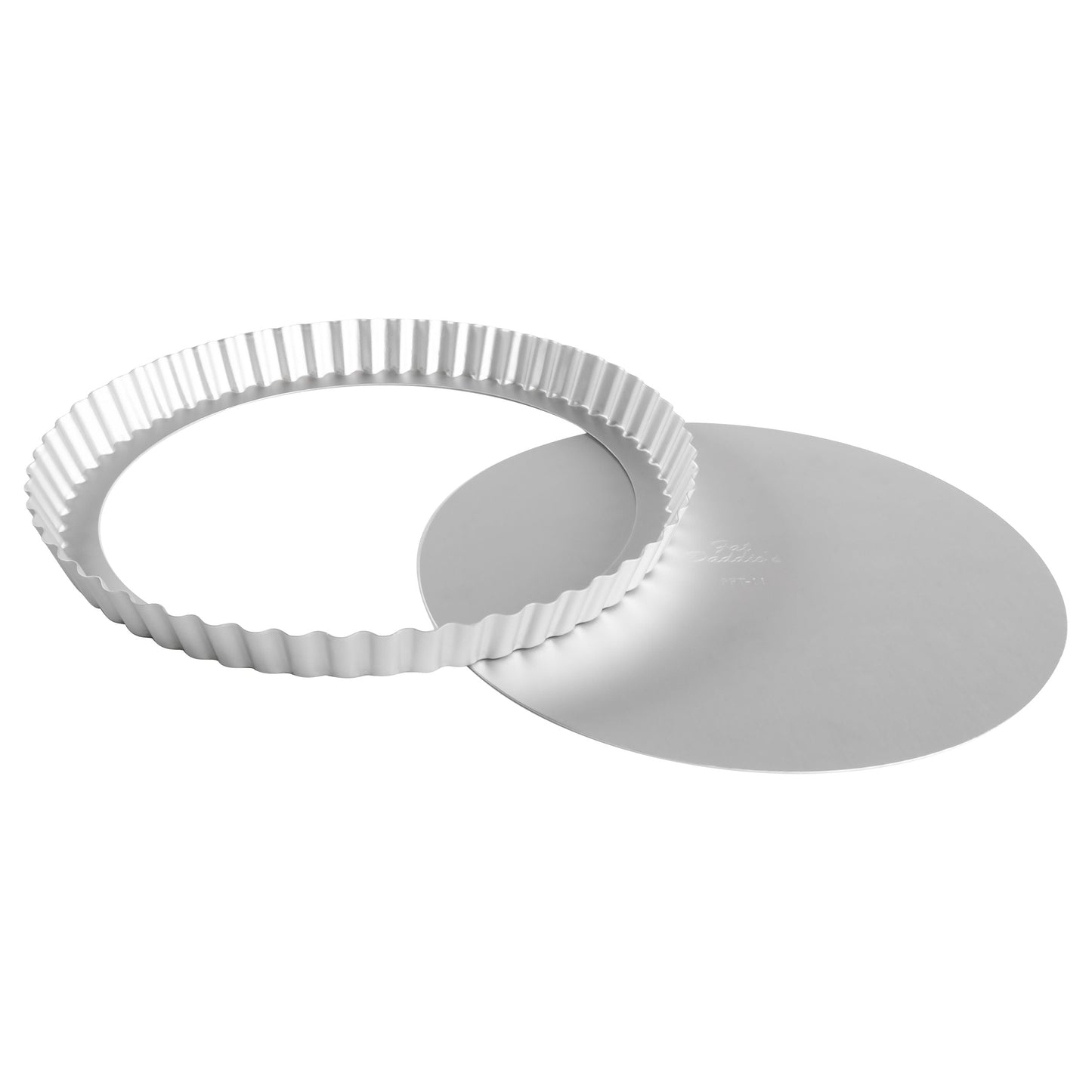 Fat Daddio's Fluted Tart Pan with Removable Bottom, 11" x 1", Aluminum - FDPFT11