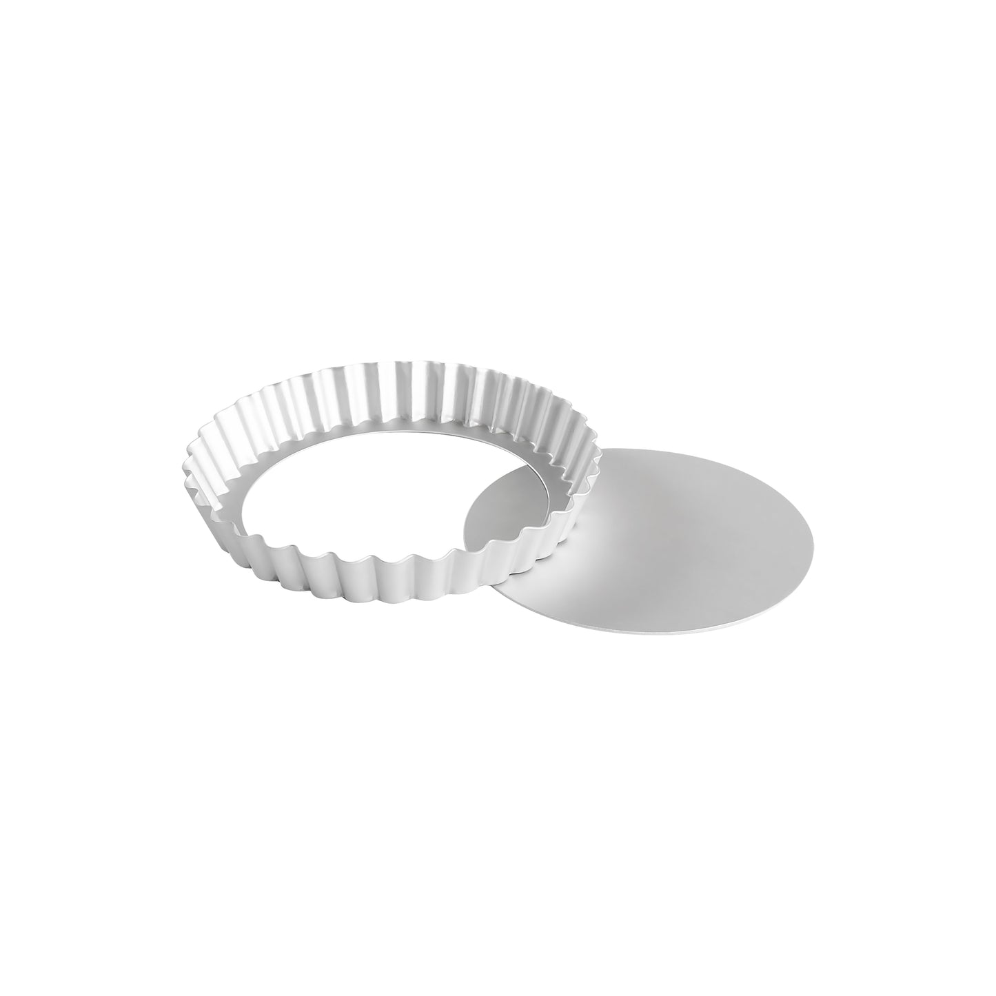 Fat Daddio's Fluted Tart Pan with Removable Bottom, 6.5" x 1", Aluminum - FDPFT65