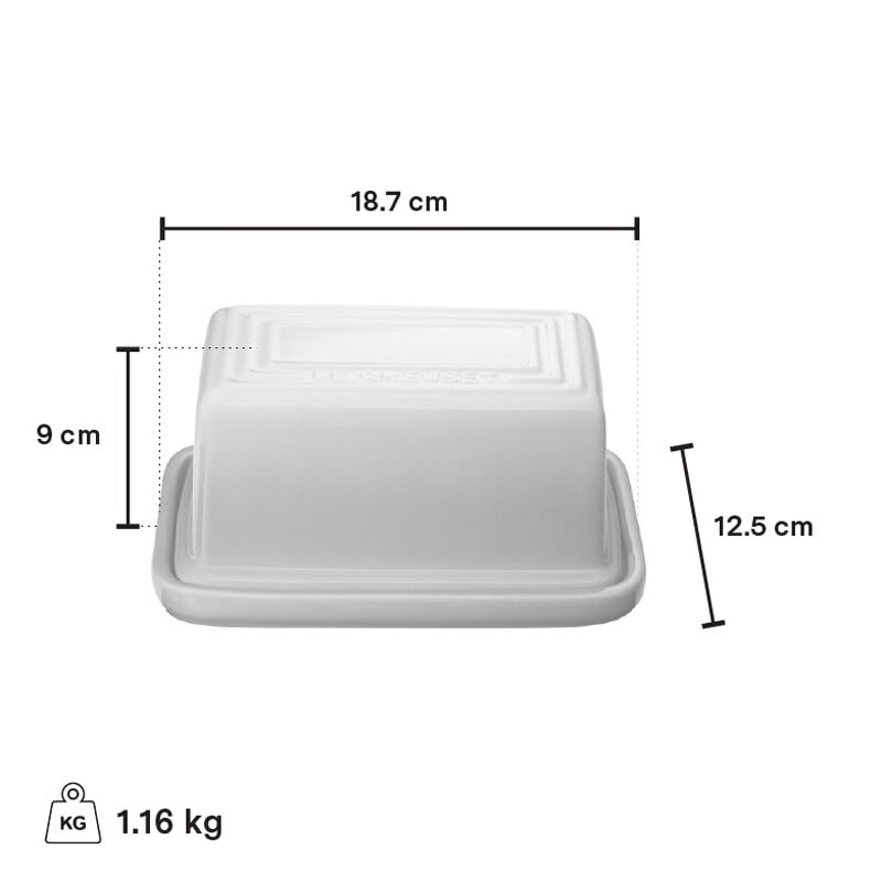 Le Creuset Butter Dish, 454 g, Oyster - view 2