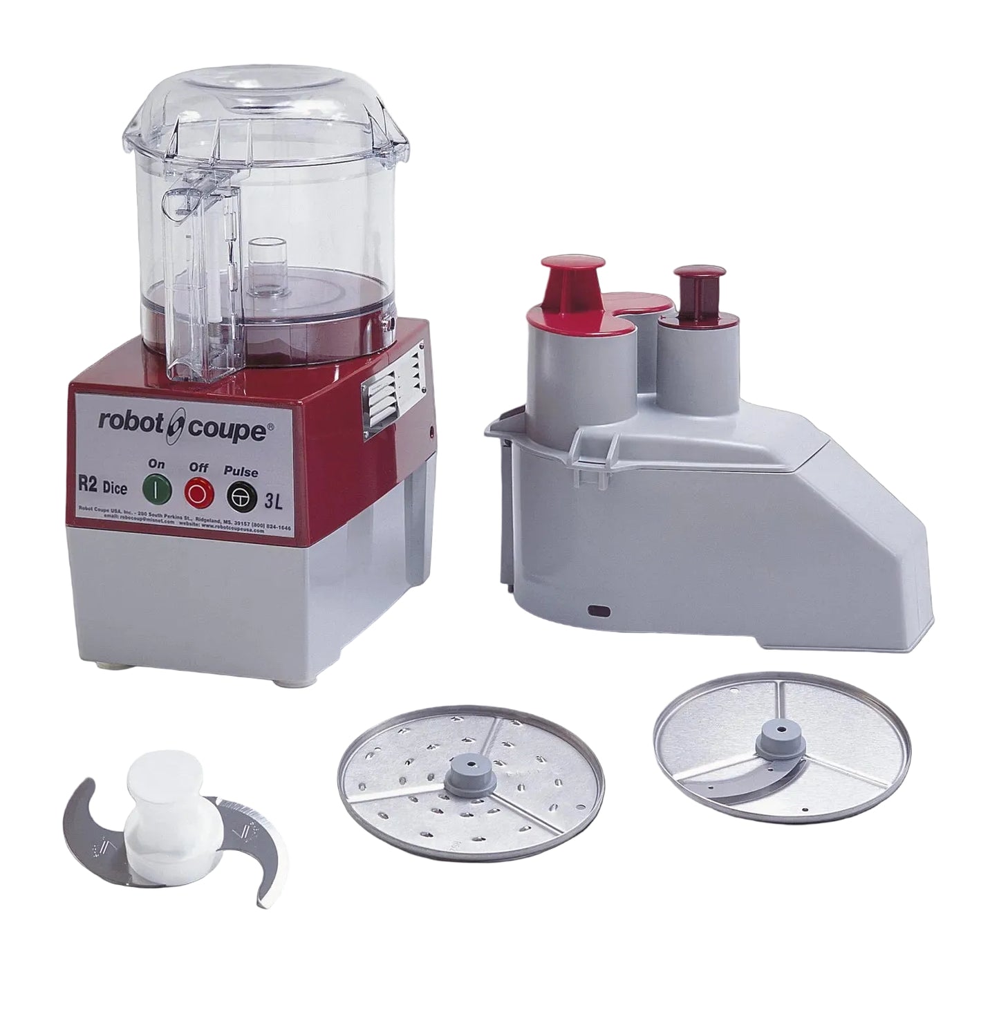Robot Coupe R2CLRDICE Combination Food Processor with Dicing Kit, Clear Composite 3 L Bowl, 2 HP, 120V - R2CLRDICE