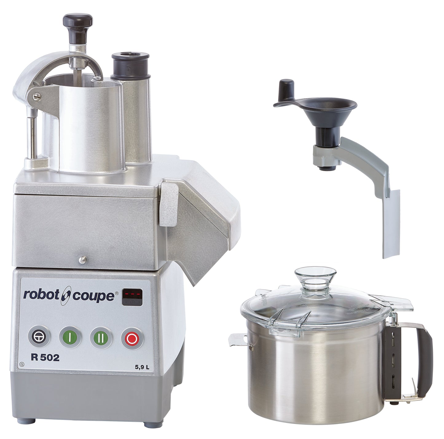 Robot Coupe R502 Combination Food Processor, Stainless Steel 5.9 L Bowl, 1.2 HP, 208-240V / 3 Phase - R502