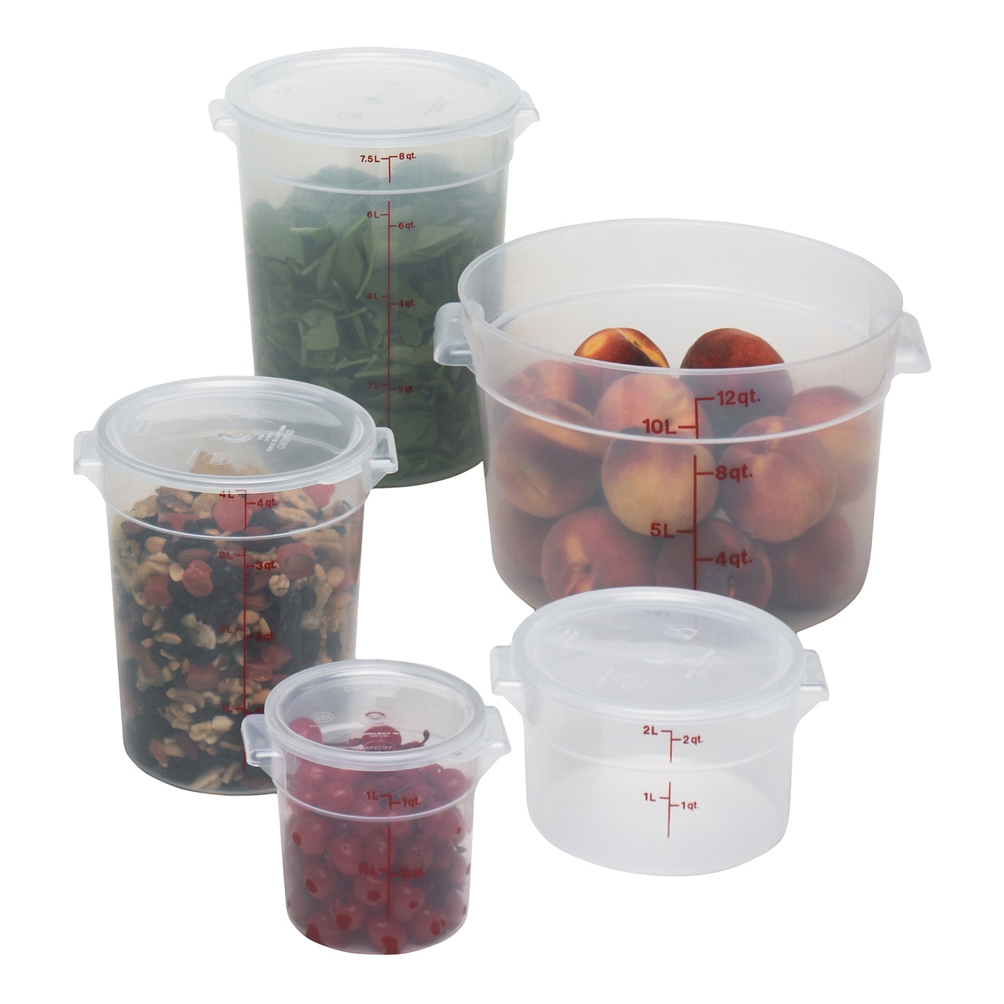 Cambro Translucent Round Food Storage Container, 12 qt - RFS12PP190