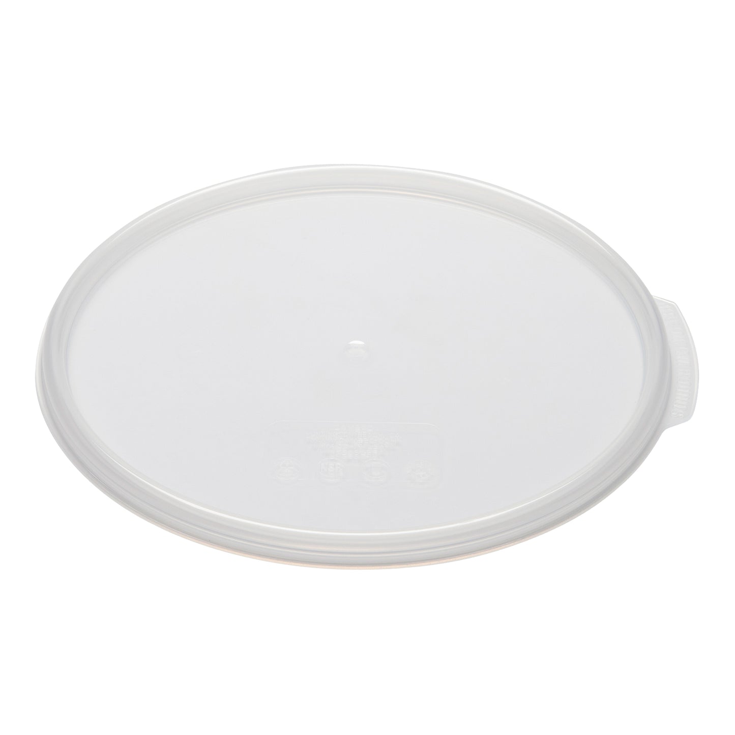 Cambro | Couvercle rond pour récipient de conservation des aliments Camwear, 12 à 22 pintes, translucide