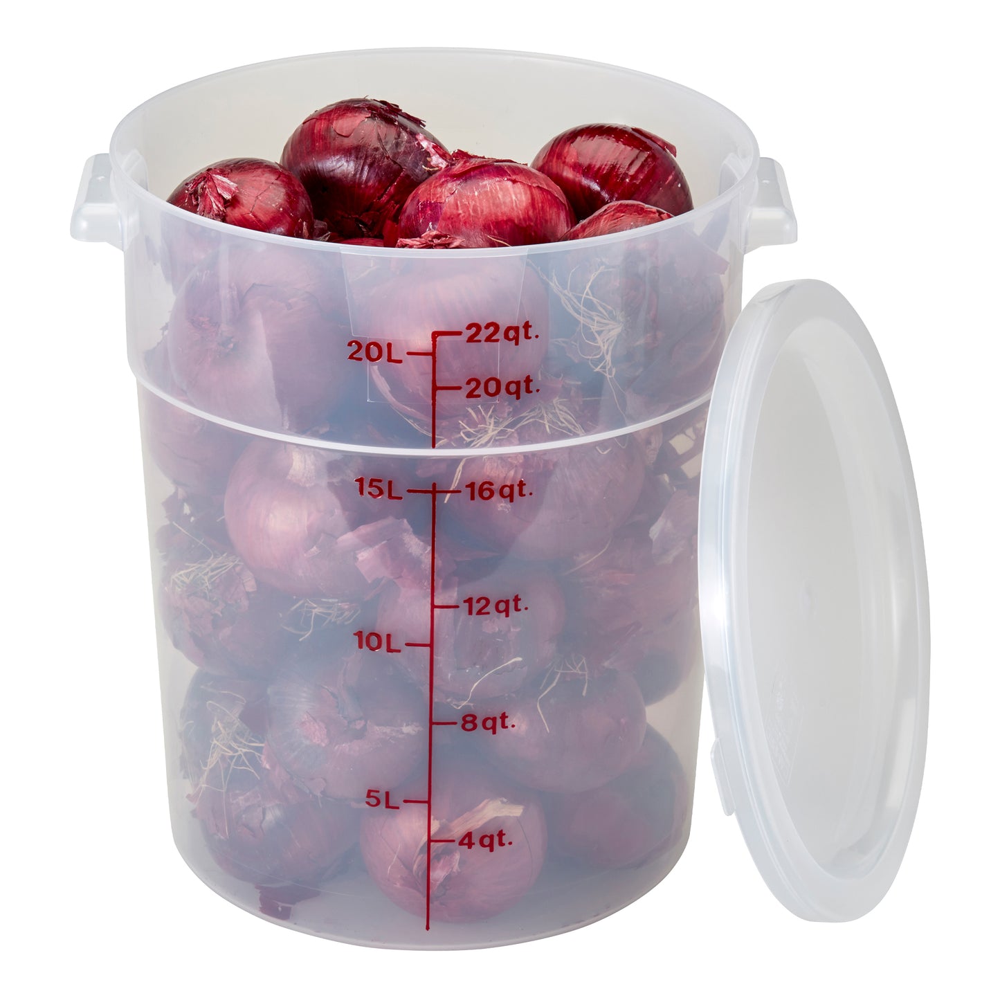 Cambro Translucent Round Food Storage Container, 22 qt - RFS22PP190