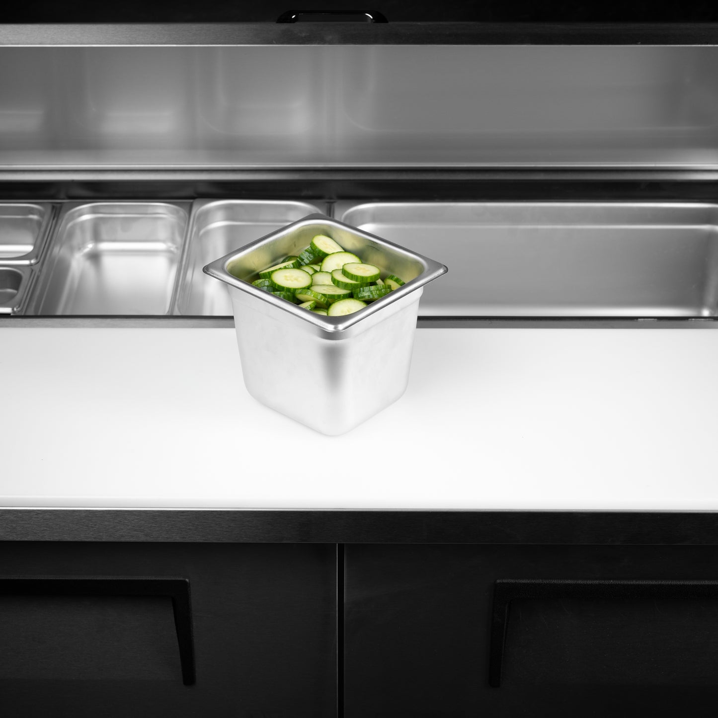 SignatureWares 1/6 Size Food Pan, 6" Deep, 24 Gauge Stainless Steel - STEAMPAN166