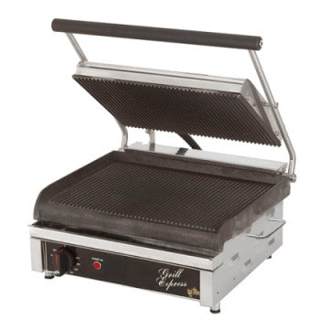 Star Holman GX14IG Grill Express Sandwich Grill, Grooved Plates, 120V - GX14IG