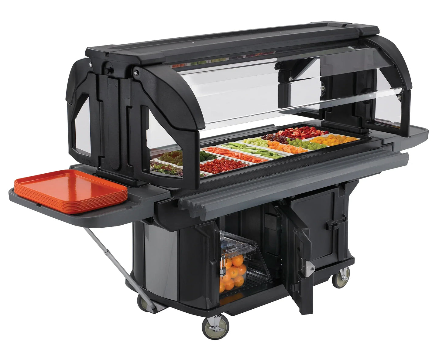 Bar réfrigéré ultra mobile Cambro VBRU6110 Versa Series avec rangement, 6 pi, noir, VENTE FINALE