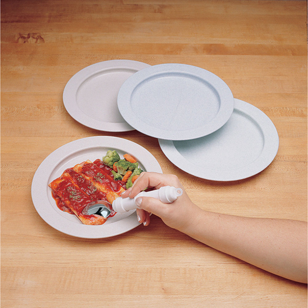 Assiette à rebord intérieur Ableware, 23 cm, grès