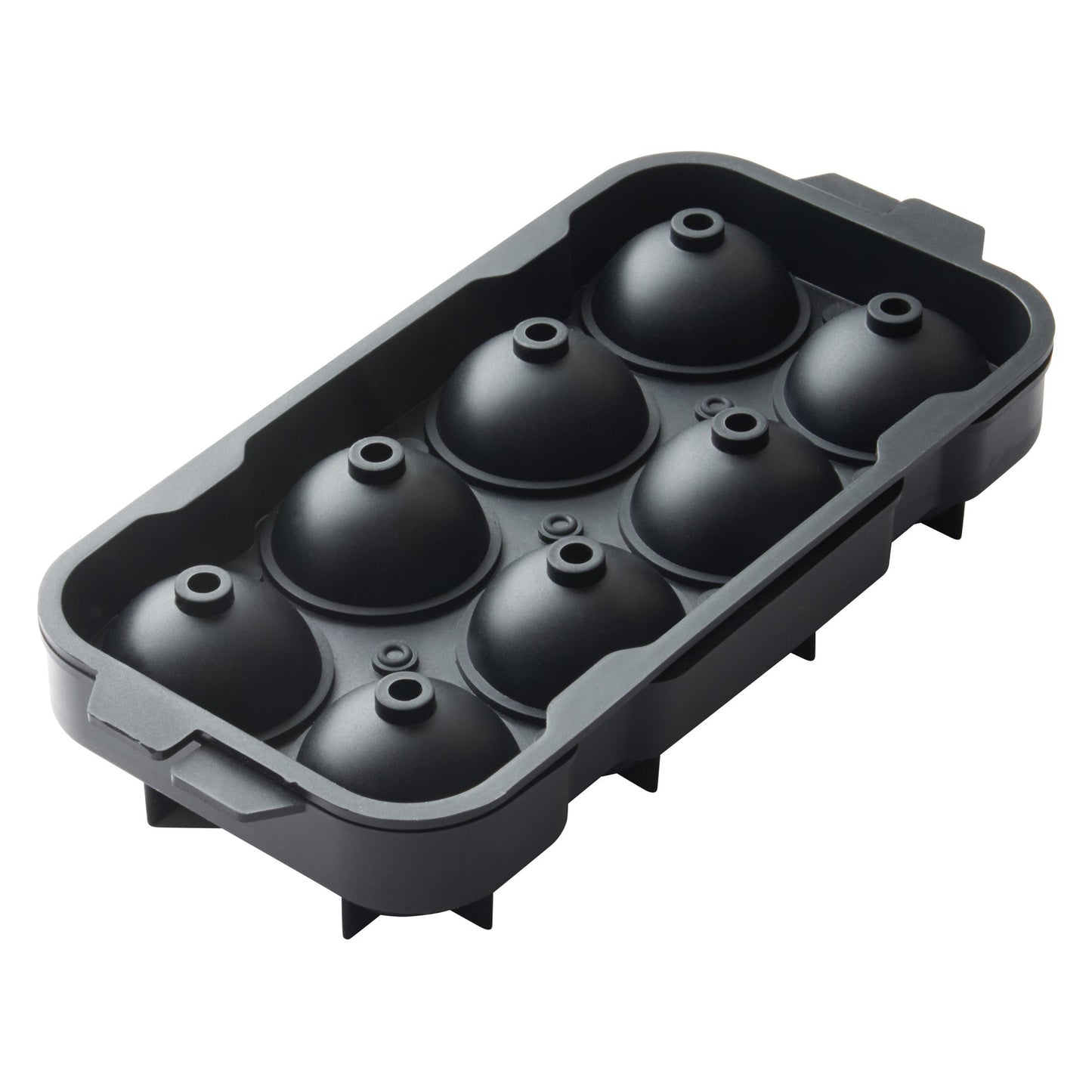 Winco Silicone Ice Ball Mold, Black, 2" Spheres (8-cavity) - ICCP-8K