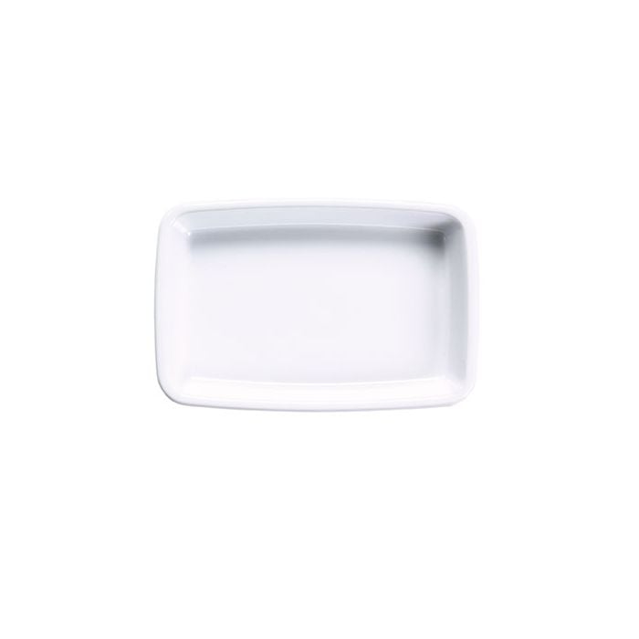 Aladdin Temp-Rite Entrée Dish, Rectangular, 12 oz, White Alacite (24-pack) - B50