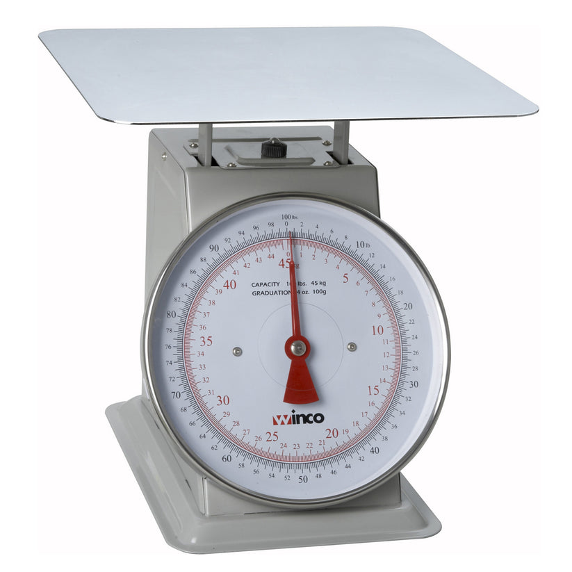 Winco SCAL-9100 Dial Receiving Scale, 100 lb - SCAL-9100
