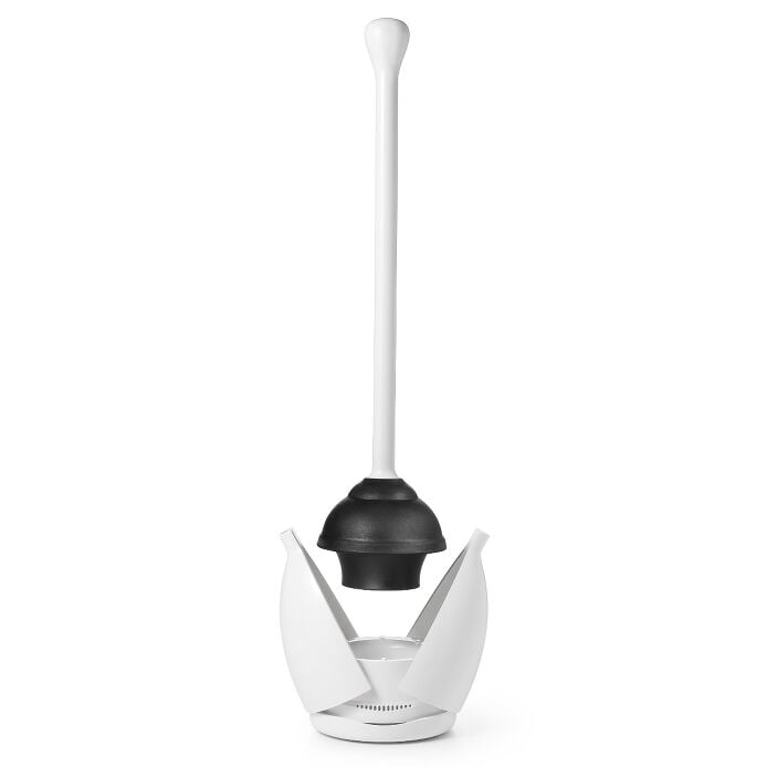 OXO Good Grips Toilet Plunger with Canister, White - 12241700G