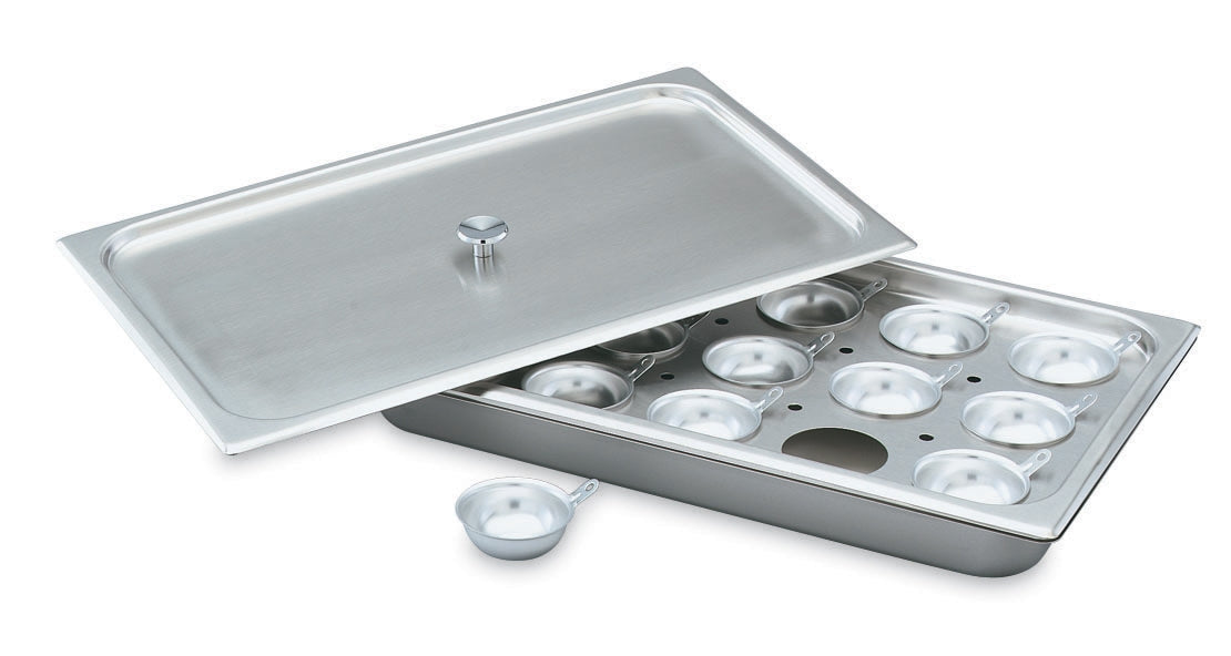 Vollrath Full Size Food Pan Egg Poacher Set, 15 Cups - 75060