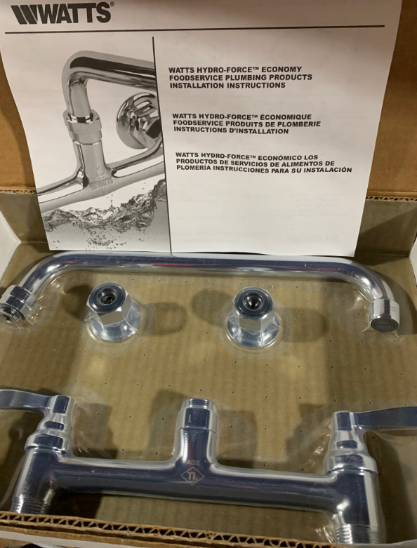 Dormont 8" Deck Mount Faucet with 12" Faucet, FINAL SALE - LFF-DST8-S12S-R
