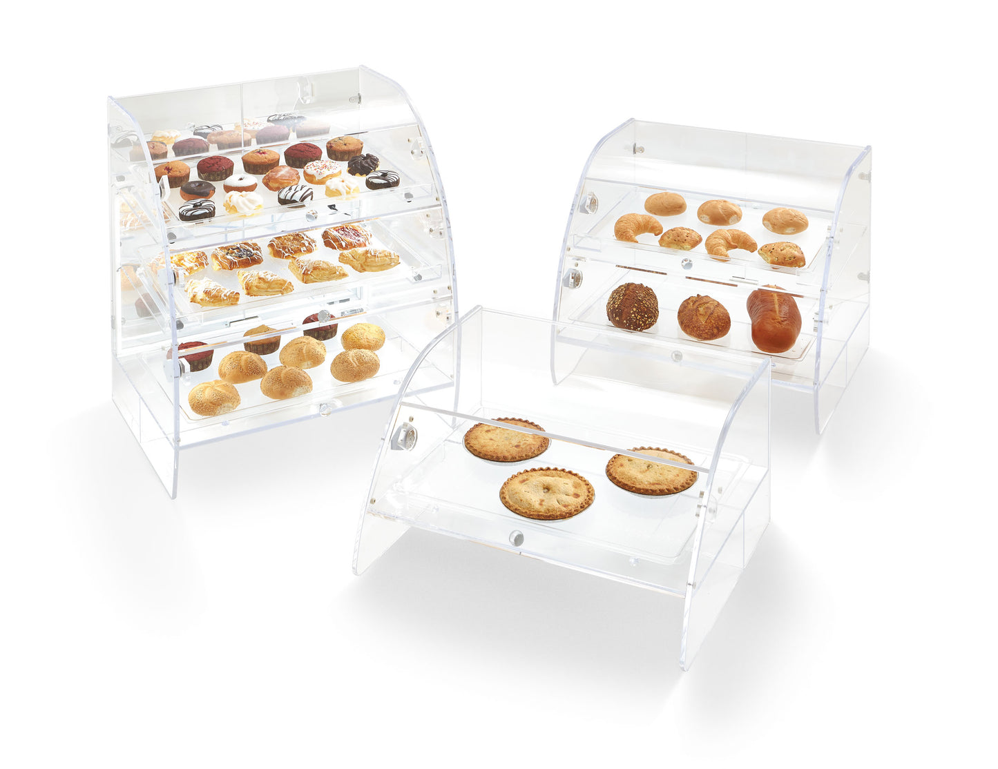 Vollrath Countertop Extra Large Bakery Case, 2 Shelves, Front and Rear Doors, Acrylic, FINAL SALE - XLBC2FR-1826-13