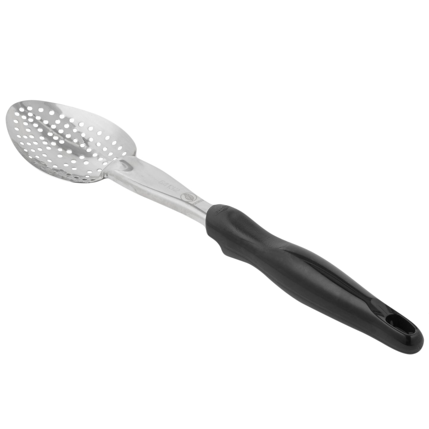 Vollrath Ergo Grip Perforated Basting Spoon, Stainless/Nylon Handle, Black - 64132