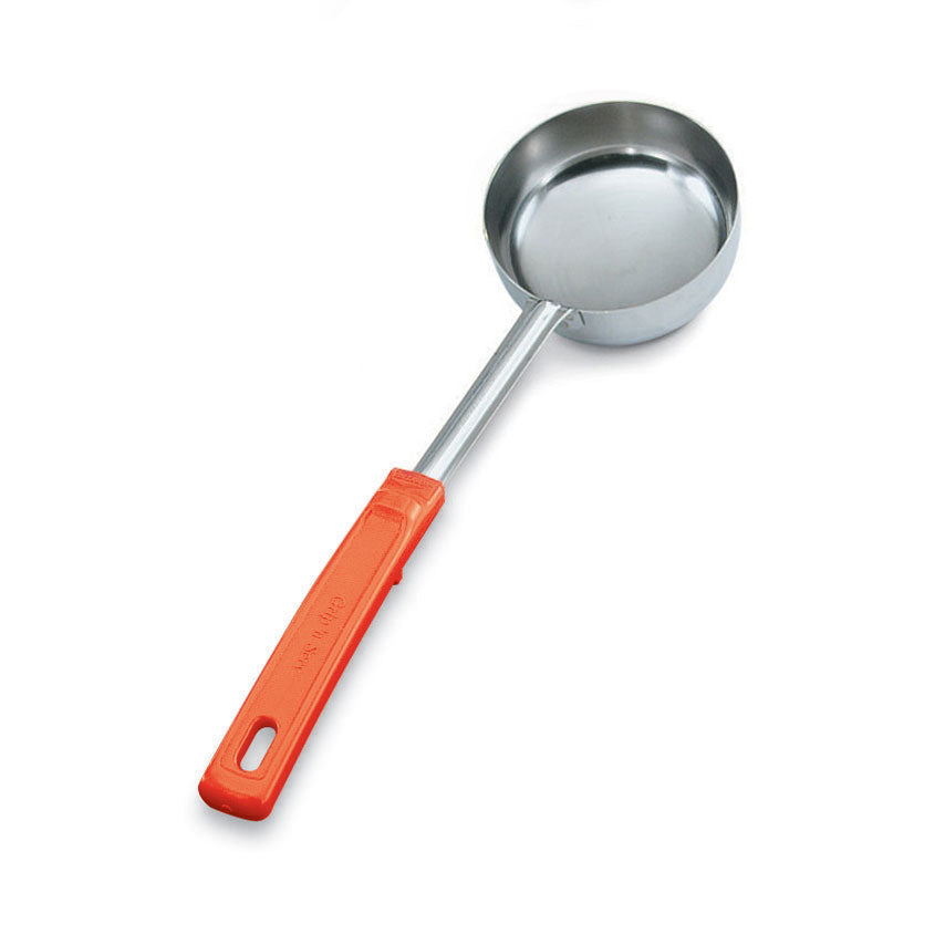 Vollrath Grip N Serve Round Solid Spoodle, Color Coded Handle, 8 oz, Orange - 62182