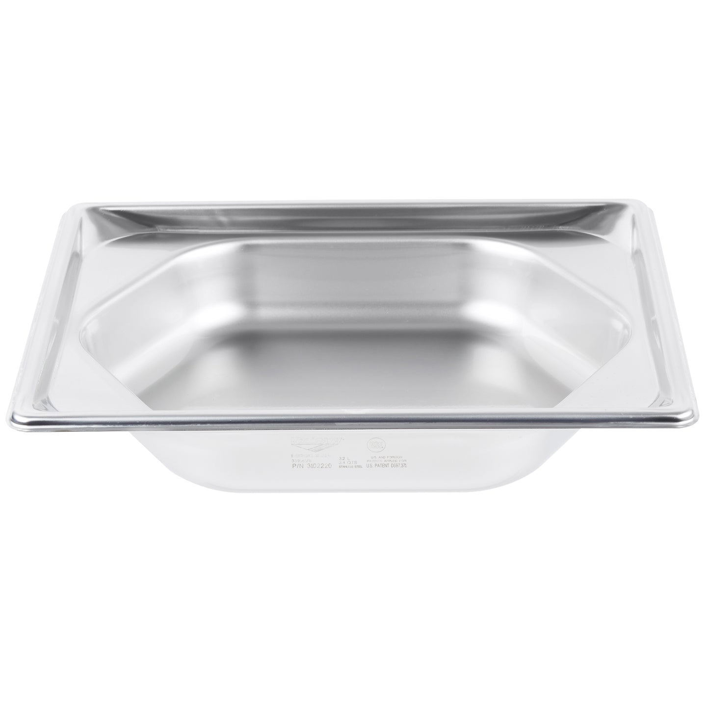 Vollrath Super Pan Half Size Hexagon Shape Food Pan, 2.5" Deep, 22 Gauge Stainless Steel - 3102220