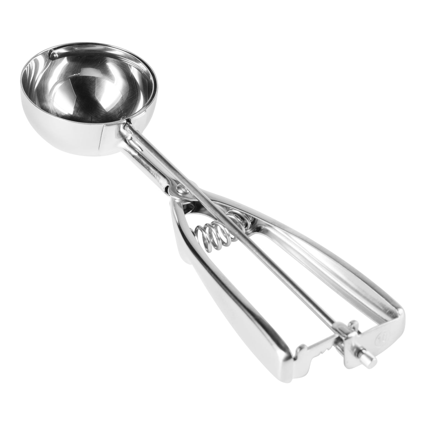 Browne Round Squeeze Disher, 3.8 oz, Stainless Steel, FINAL SALE - 573410