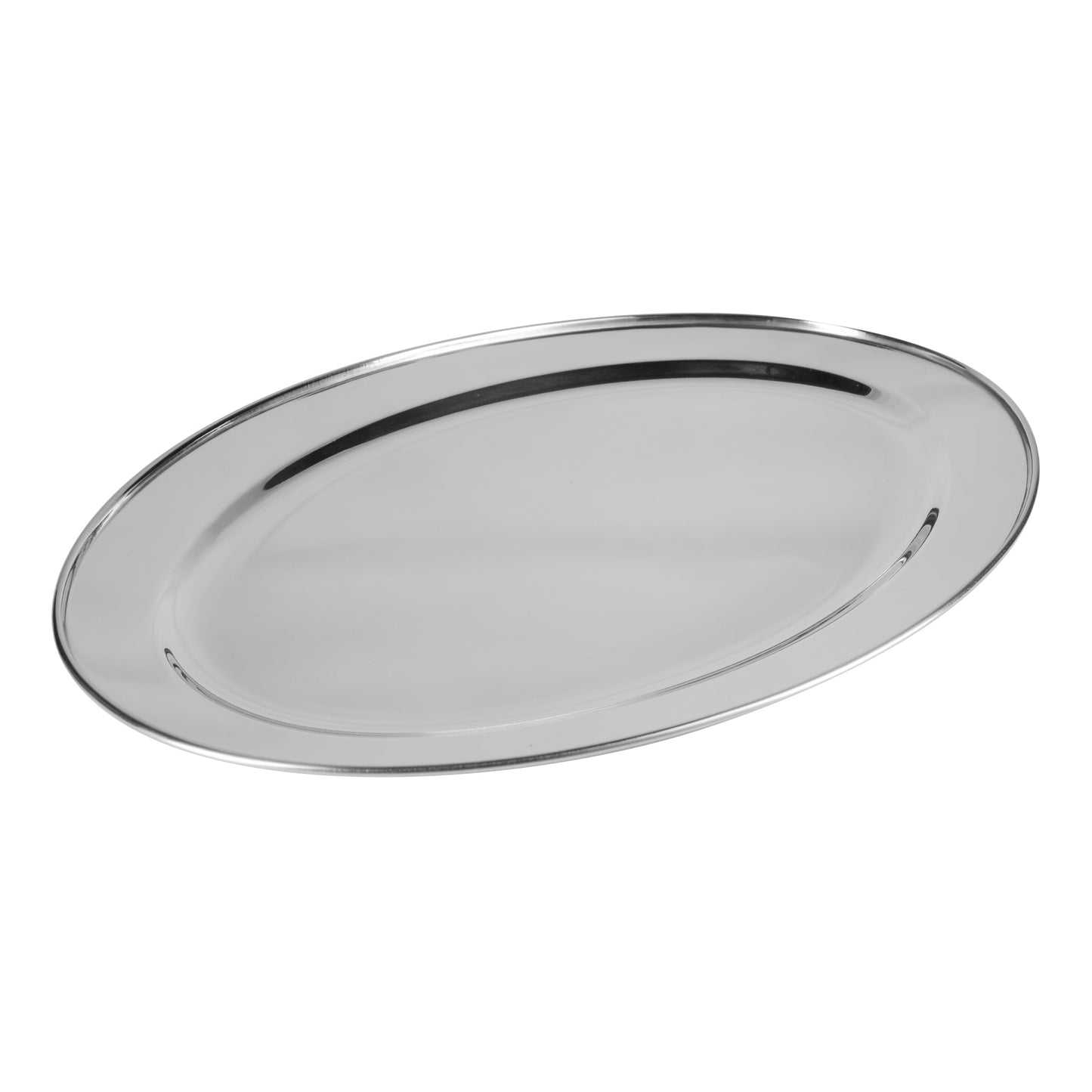 Browne Oval Platter, 22" x 15", Stainless Steel - 574185